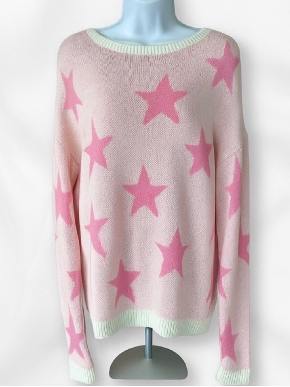 POL Pink Star Knit Sweater – Size Medium